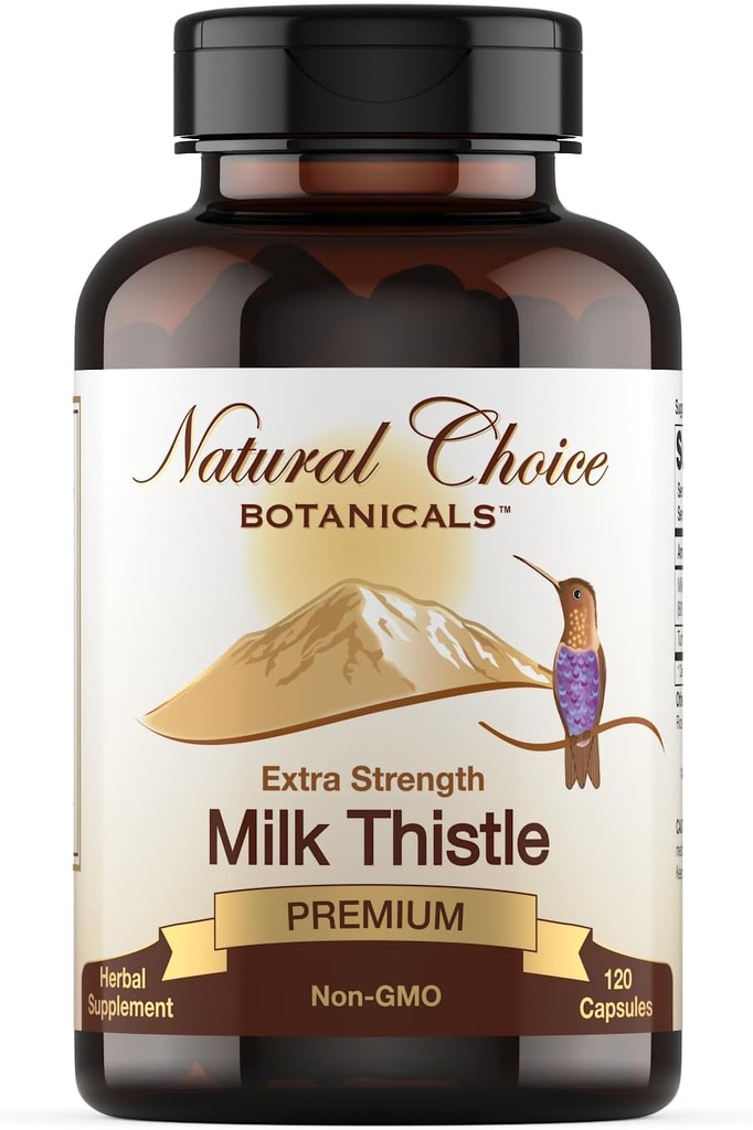 Milk Thistle Extract (80% Silymarin Flavonoids) Plus Kurkuma - 120 Capsules