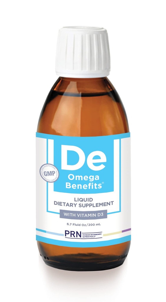 PRN DE Omega Avantages Supplément liquide - 6,7 oz, 40 jours d'approvisionnement - Forme de triglycéride Omega 3 réestérifiée avec 1680mg EPA, 560mg DHA et vitamine D pour les yeux secs