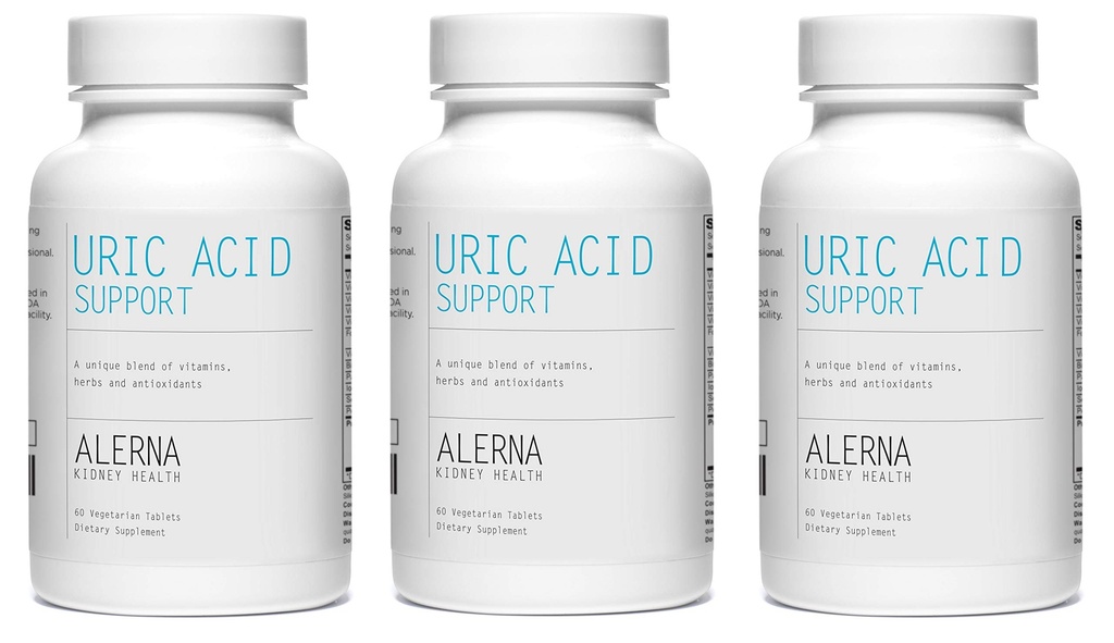Supplément de soutien à l'acide Urique – Tart Cherry, Celery Seed, Turmeric, Quercetin – 60 comprimés végétariens (paquet de 3)