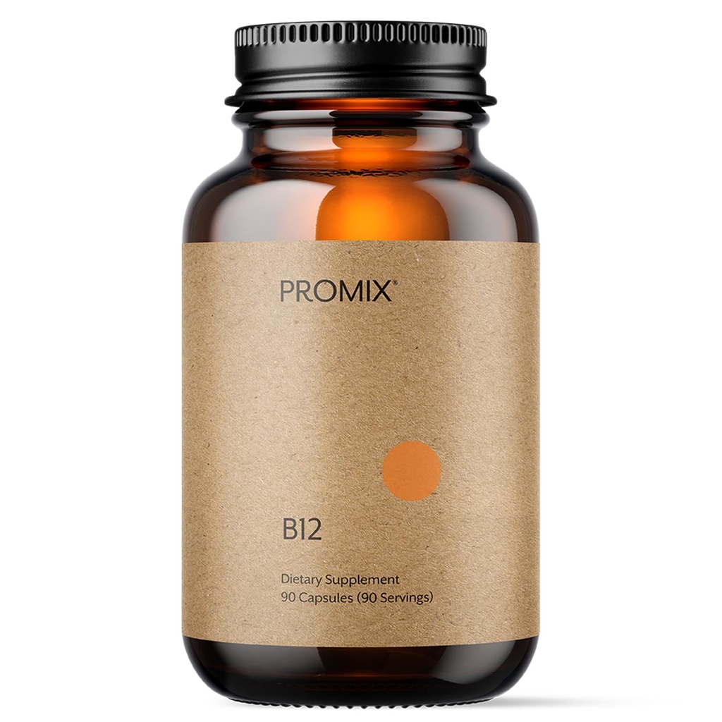 Promix Voeding Vitamine B12 Supplement - 1000mcg als Methylcobalamine - Gutfriendly - 90 telling