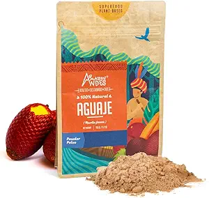 Andes Aguaje Poudre de fruits - Buriti sauvage récolté au Pérou - Soutien aux troubles menstruels - Non-OGM Allegen-Free & Vegan - Halal - Contient des phytoestrogènes - 5.2 Ounce (40 portions)