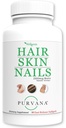 Wellgenix Purvana Cheveux, peau et ongles - Un softgel par jour - 2500mcg Biotin, DMAE, MSM, Cavalier, Extrait de graines de raisin - Anti-vieillissement, PCOS et croissance des cheveux postpartum, ongles forts (90 comte)