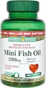Nature's Bounty Fish Oil 1290 mg Mini Softgels - 90 ct, Verpakking van 5