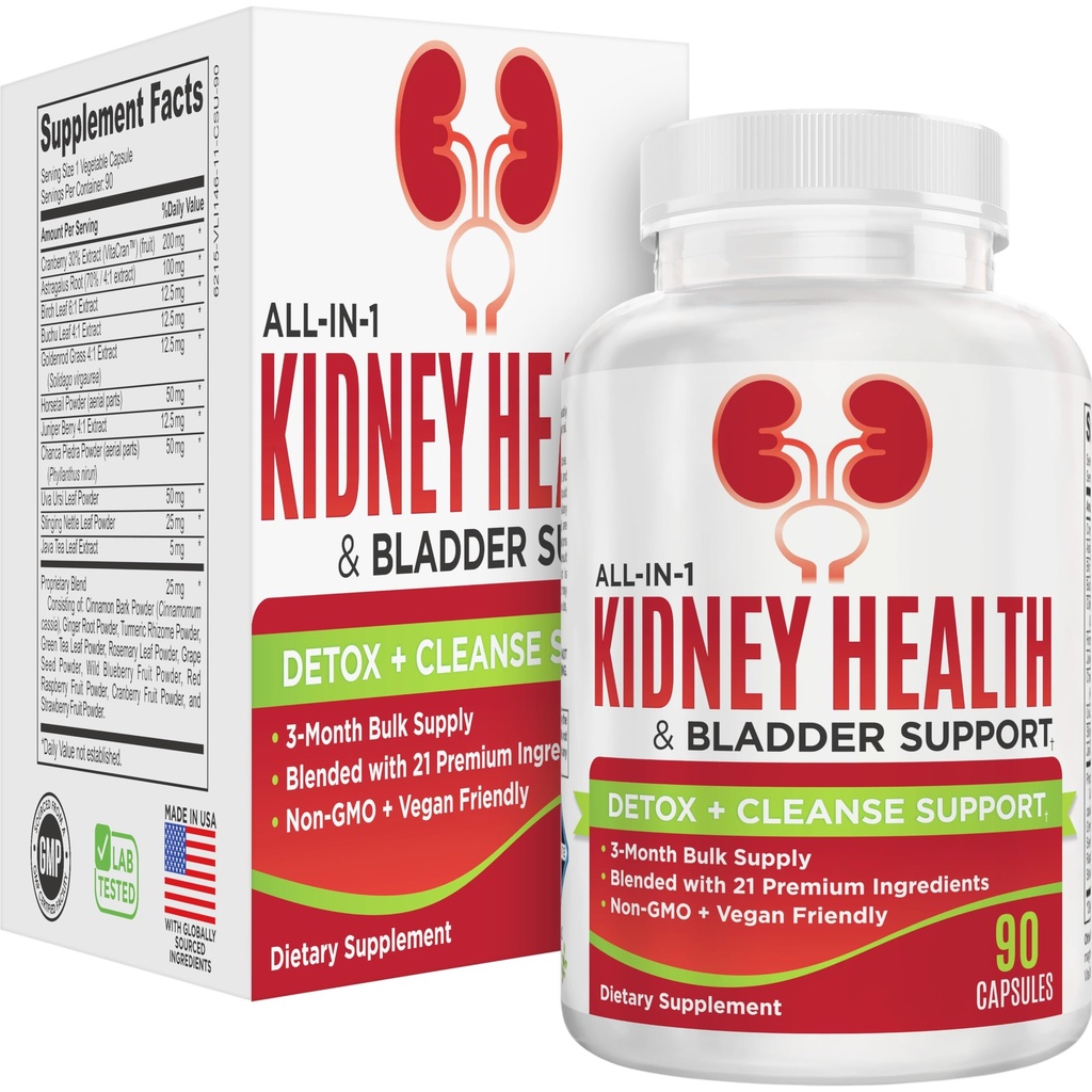 Nier en blaas (3-maand) Gezondheidsondersteuning Supplement 