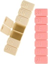 2Pack Weekly pil Organizer,7 dagen pil koffers Travel Daily Pill Box Medicine Organizer Pill Box 7 dagen pil Organizer Weekly voor visolie, Calcium tabletten Supplementen (Pink+Beige)