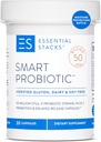 Essentiële Stacks Smart Probiotic - 50 Miljard CFUs, 11 Probiotische Strains, 2 Prebiotica, Vertraagde Release Capsules - Een Dagelijkse Probiotische Prebiotic For Women & Men (30 Capsules)