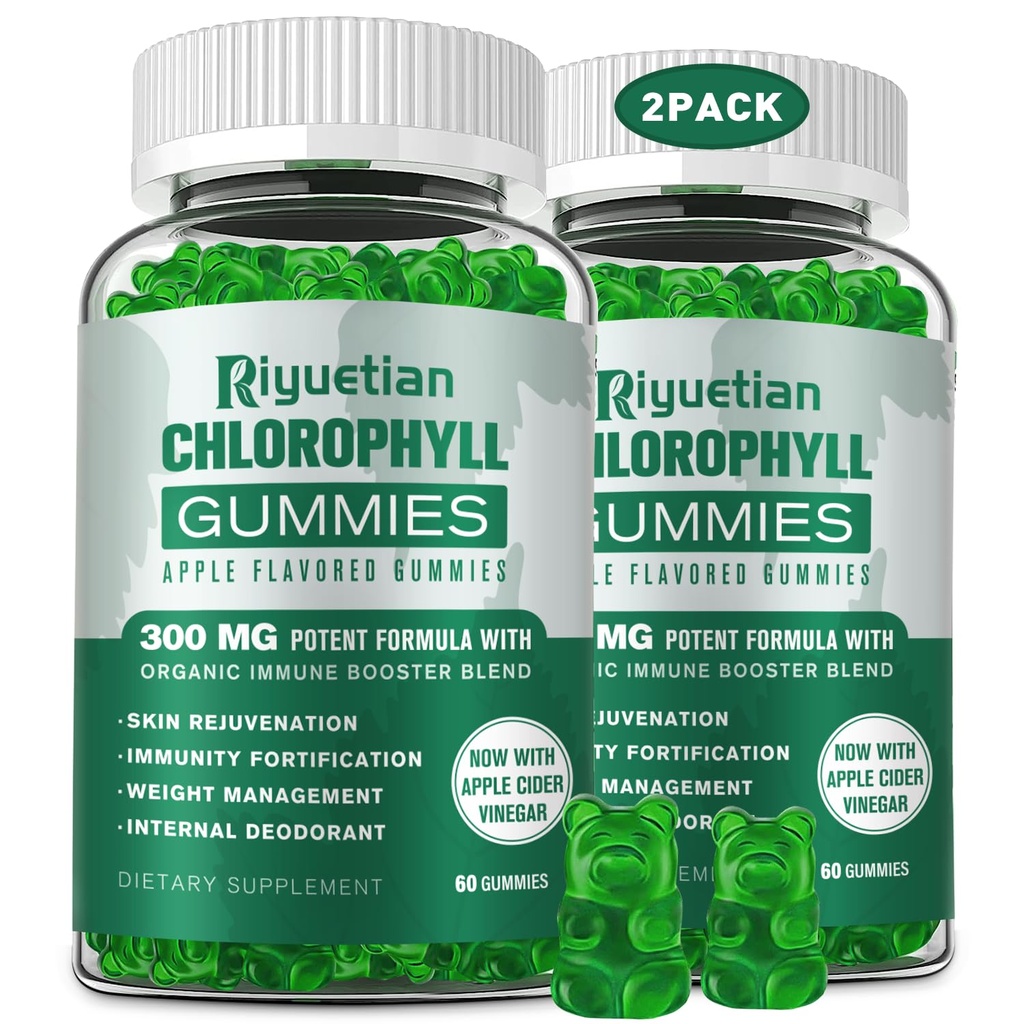 Suikervrije Chlorofyl Gummies - met ongefilterde ACV & Vitamine C