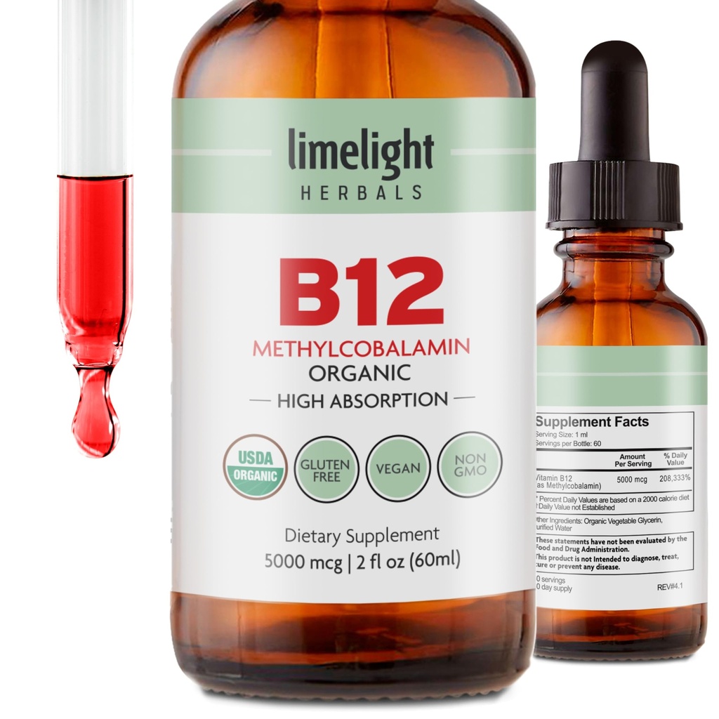 USDA Biologische Vitamine B12 Liquid Drops 