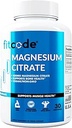 Fitcode Capsules de Citrate de Magnésium 400mg - Supplément de Magnésium pour la santé musculaire et osseuse avec Citrate de Magnésium pur pour la relaxation musculaire et la force osseuse - 60 Capsules de Magnésium pour la santé cardiaque