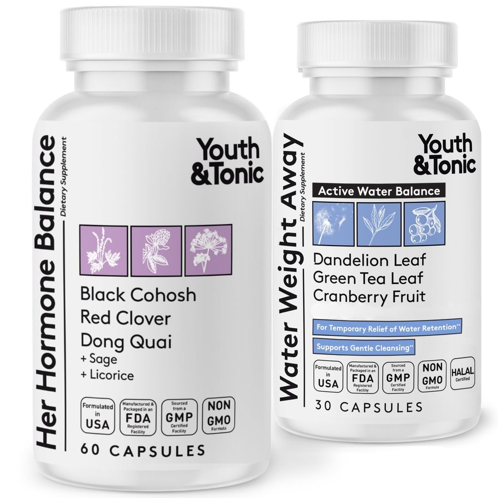Youth & Tonic PMS & Menopauze Bloating Relief Duo 