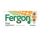 Comprimés de supplément fer Fergon haute puissance 100 ea (paquet de 3)