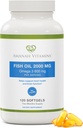 Halal Omega-3 Fish Oil 2000mg, 120 Softgels, Halal Certified (ISNA Approved), Non-GMO, Gluten-Free, High EPA & DHA Omega 3 Supplement