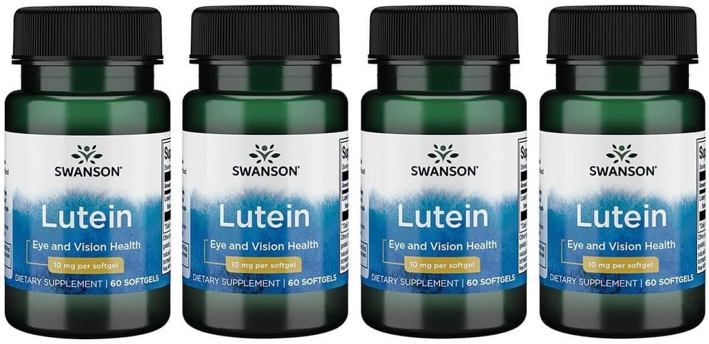 Swanson Lutein 10 Milligrammen 60 Sgels (4 Pack)