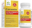 Terry naturellement Curamin Extra Strength - Curcumin & Boswellia pour un soutien de la circulation saine - Supplément curcuma pour soutenir les articulations, la santé musculaire et la production d'endorphine - 90 comprimés