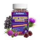 Gummies de chardon de lait, Extrait de chardon de lait 1000mg, Détox du foie, Support antioxydant, Non-OGM, Non-Gluten, Vegan, Supplément de chardon de lait, 60 Nombre
