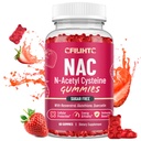 CFILIHTC NAC Gummies 600mg, N Acetyl Cysteine Supplement met Glutathion, Resveratrol, Magnesium, CoQ10, NAC Kauwbaar voor Antioxidanten & Immune Support, Aardbei smaak 60 Gummies