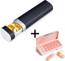AM PM Pill Organizer 2 Times A Day, 7 Day Pill Box Weekly Pill Organizer Travel with Separate Container, Portable Daily Medicine Planner Dispenser Case for Vitamin, Fish Oils, Supplements