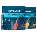 DripDrop Hydration - Electrolyte Powder Packets - Watermeloen & Lemon Bundle - 64 Tel.