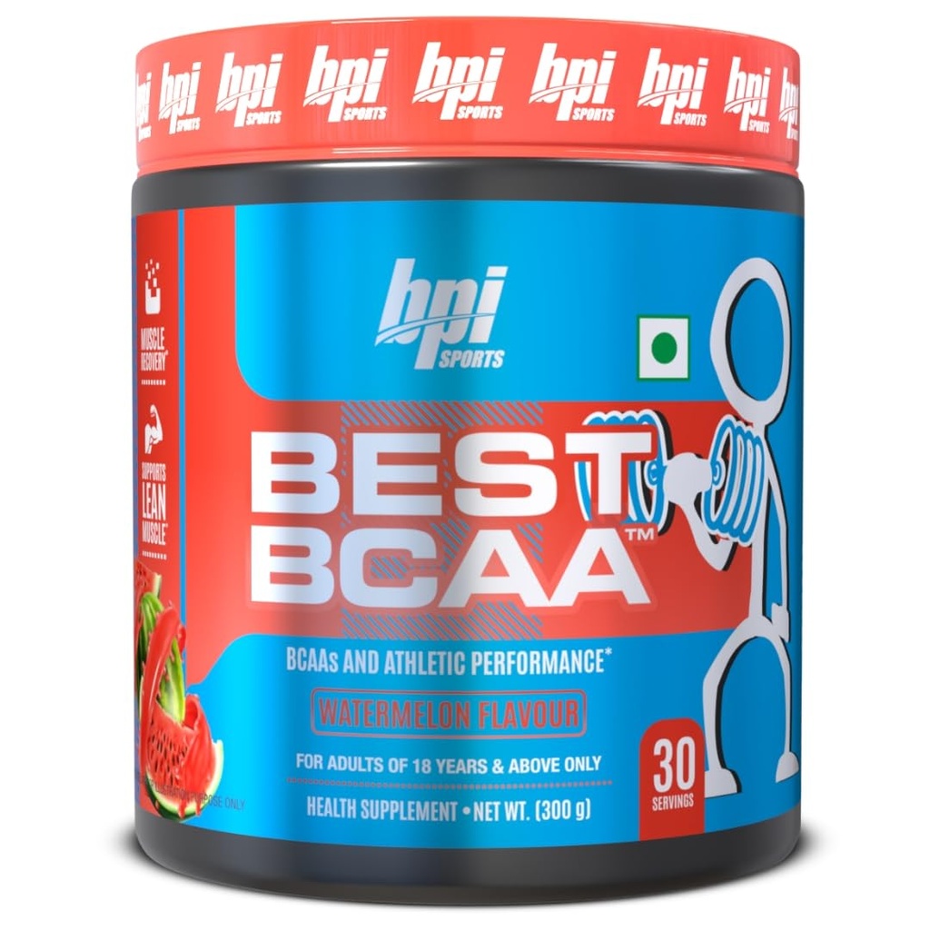 BPI Sports Best BCAA poudre - Muscle Recovery Support - Acide amino à chaîne ramifiée.