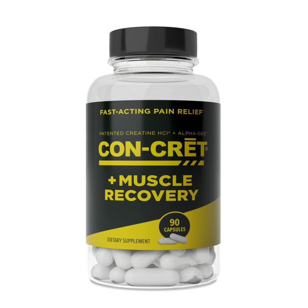 CON-CRET ProMera Sport Muscle Recovery, Geconcentreerde Creatine en Alpha-GEE®, Ondersteunt Muscle Recovery, Vermindert Pijn, Herstelt Spiergezondheid, 90 Capsules