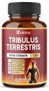 Tribulus Terrestris Capsules avec Ashwagndha, Panax Ginseng, Saw Palmetto, Maca, Shilajit - 90 Capsules - 3 mois d'approvisionnement