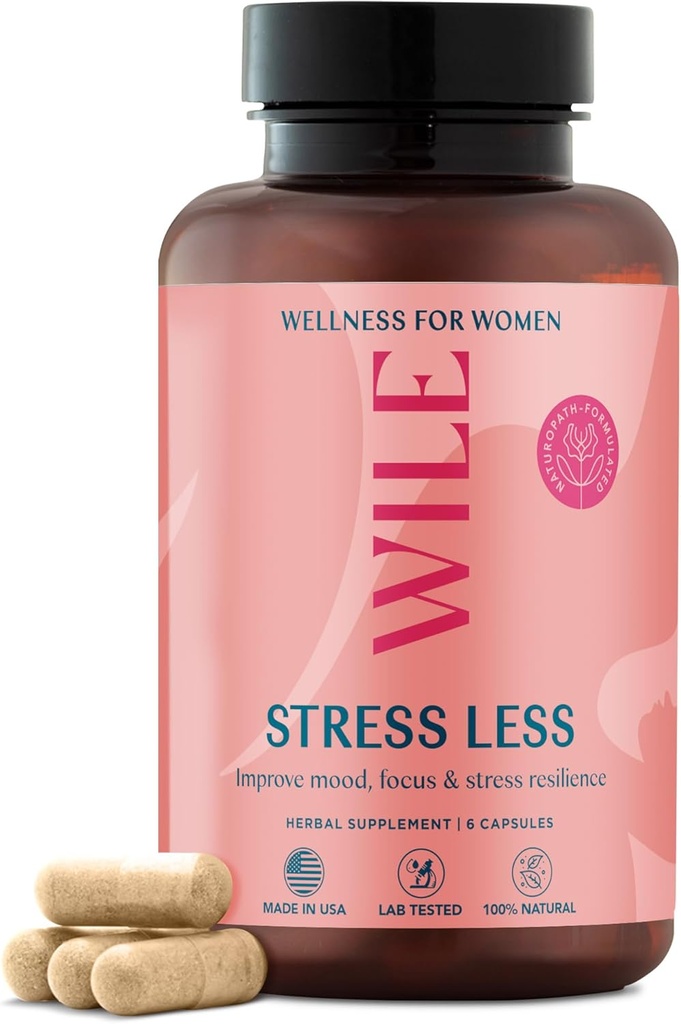 WILLE Menopauze & Perimenopause Supplementen voor vrouwen met Ashwagandha - Stress Relief with Black Cohosh - Premenopauzale Ondersteuning voor Verbeterde Mood, Slaap, Hormone Balance - Vegan, 30 Servers