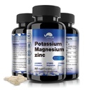 Supplément de magnésium de potassium 1000mg, High Absorption Magnésium Potassium Zinc Aspartate (90 Capsules)