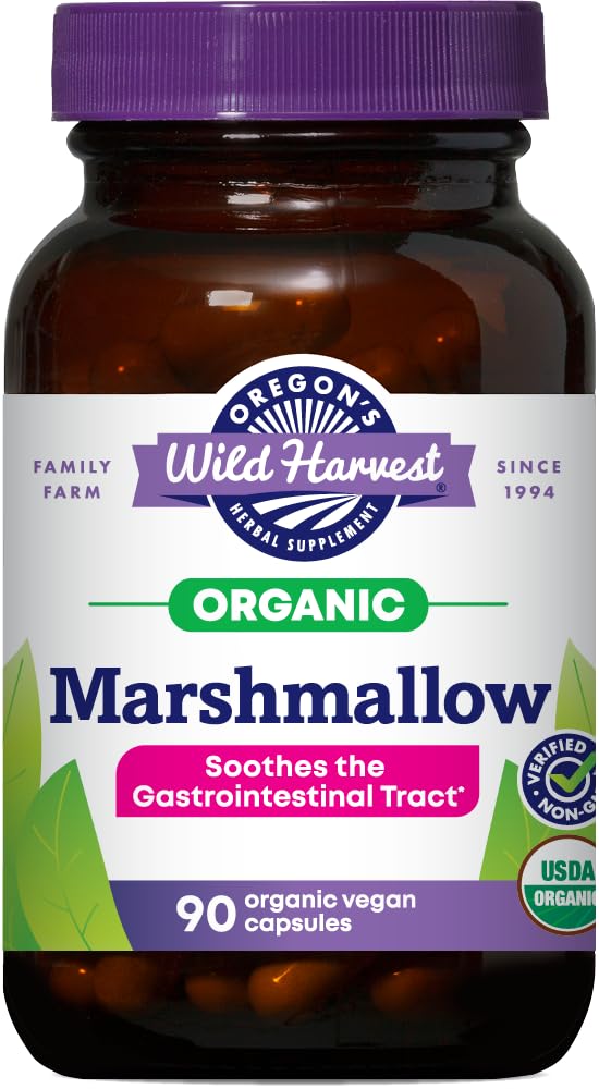 Supplément à base de plantes biologiques de marshmallow sauvage de l'Oregon, 90 comte