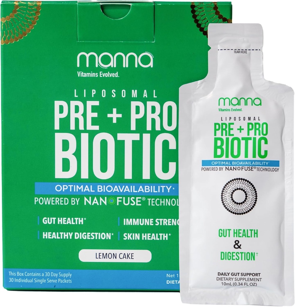 Manna Vitaminen Evolved Liposoal Prebiotic + Probiotic Packets 