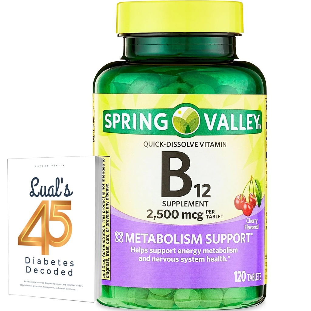 Spring Valley Vitamine B12 Quick-Dissolve Tablets Dieetsupplement 