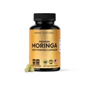 Moringa Powder Capsules - Pure Moringa Powder, Energy, Skin, Immune & Gut Health Superfood, Riche en antioxydants, Vitamines essentielles et acides aminés, Supplément naturel vert Superfood - 60 Compte