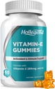 Vitamine E Gummies 268mg 400 IE, Natuurlijke Vitamine E Kauwbaar supplement voor volwassenen, vrouwen en mannen, huid & Immune Health, Antioxidant, Orange Flavor, 60 Tel.