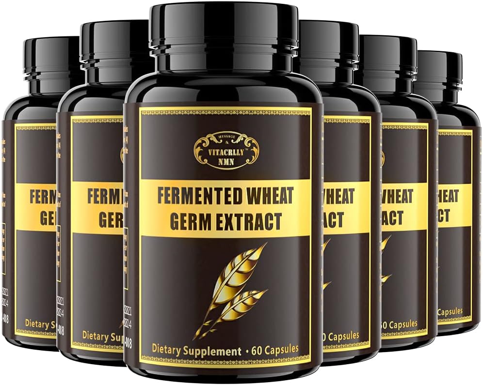 Suppléments de spermidine - Capsules d'extrait de germe de blé de 1000mg Formule de Potent avec 10mg de spermidine et de zinc supérieur pour l'antioxydant, le renouvellement cellulaire, le système immunitaire et augmente l'énergie 360 Capsules (6 bouteilles)