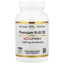 California Gold Nutrition Premium Krill Oil with Superba2 Bio available Omega-3s from Antarctic Krill - Heart & Brain Health Support - Gluten Free, Non-GMO - 1000 mg - 60 Fish Gelatine Softgels