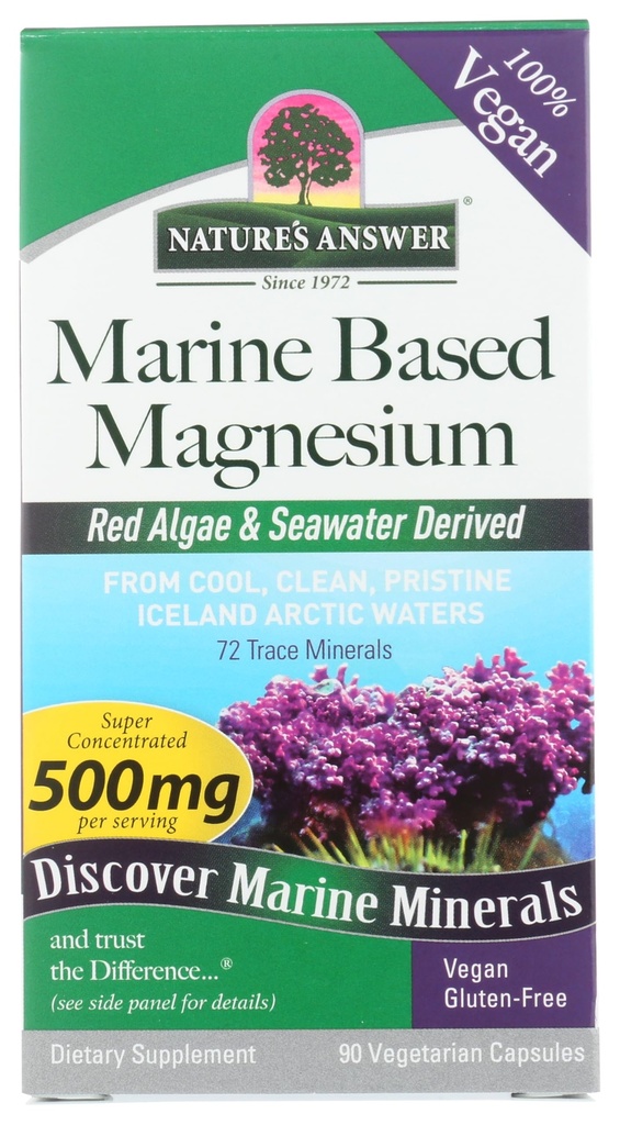 Nature's Answer Marine Based Magnesium, Super conventioned 500mg 