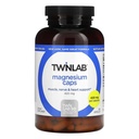 Twinlab Magnesium Caps - Supplément Magnésium haute absorption pour soutenir le soulagement des crampes de jambe - Capsules de magnésium pour le soulagement du stress, 420 mg, 200 Compte, 1 Pack