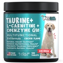 Taurine Supplement voor honden met L-Carnitine en Coenzyme Q10 (CoQ10): Vet goedgekeurd voor Vergroot Hart (DCM), Congestief Hartfalen, Taurine Deficiëntie: 3-in-1 