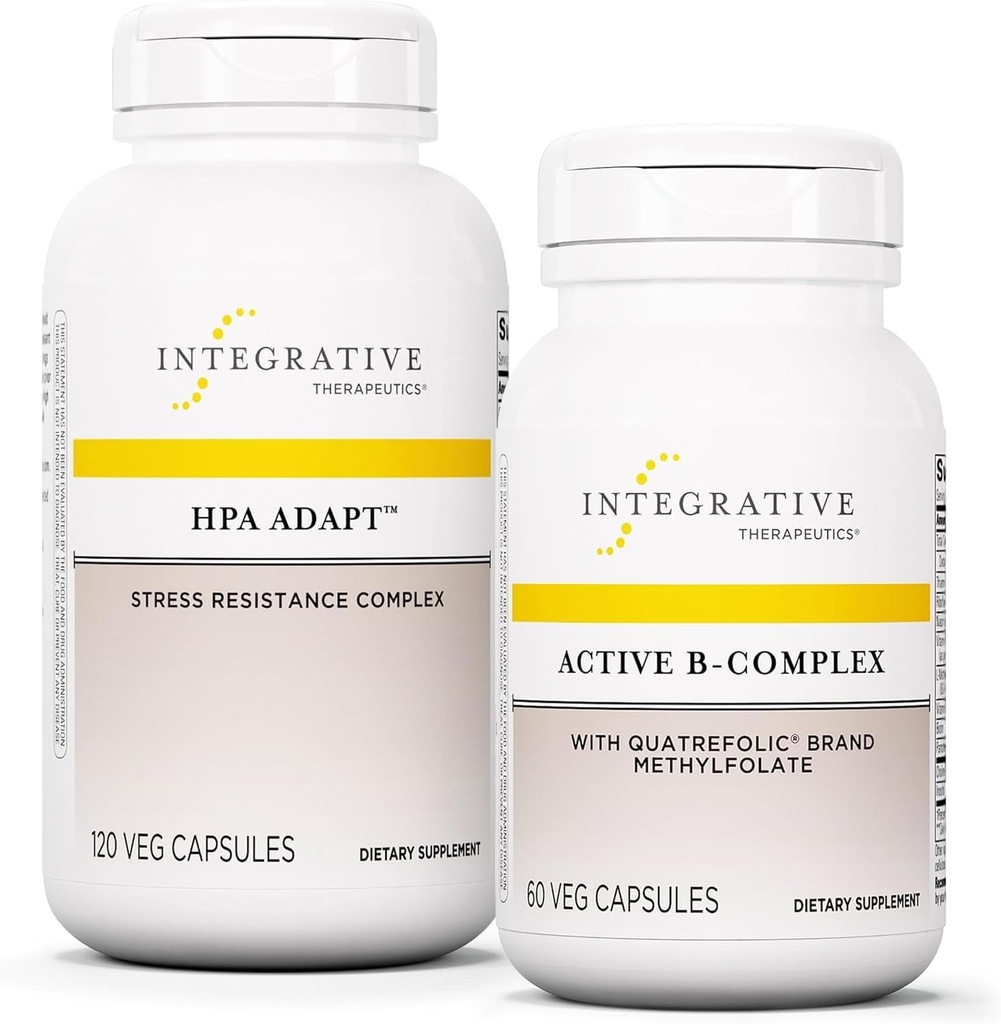 Integrative Therapeutics Bundel met Active B-complex, 60 capsules & HPA Adapt, 120 Vegan Capsules - Active B-complex ter ondersteuning van het energiemetabolisme - HPA Adapt to Support Healthy Stress Response