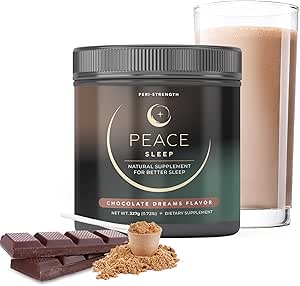 Peace Sleep - Slaap en Herstel Chocoladepoeder Drink Mix - Slaaphulp Supplement met GABA, L-Tryptofaan, L-Theanine, Glycine - voor Rustige Slaap, Rustige Nachten, Productieve Dagen - Glutenvrij