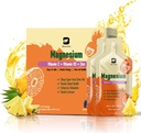 Supplément liquide de citrate de magnésium, avec Bromelain, vitamine C, D3, B6, zinc, solution orale de citrate de magnésium à haute absorption, magnésium pour constipation, zzz & énergie, ananas, 10 Fl Oz