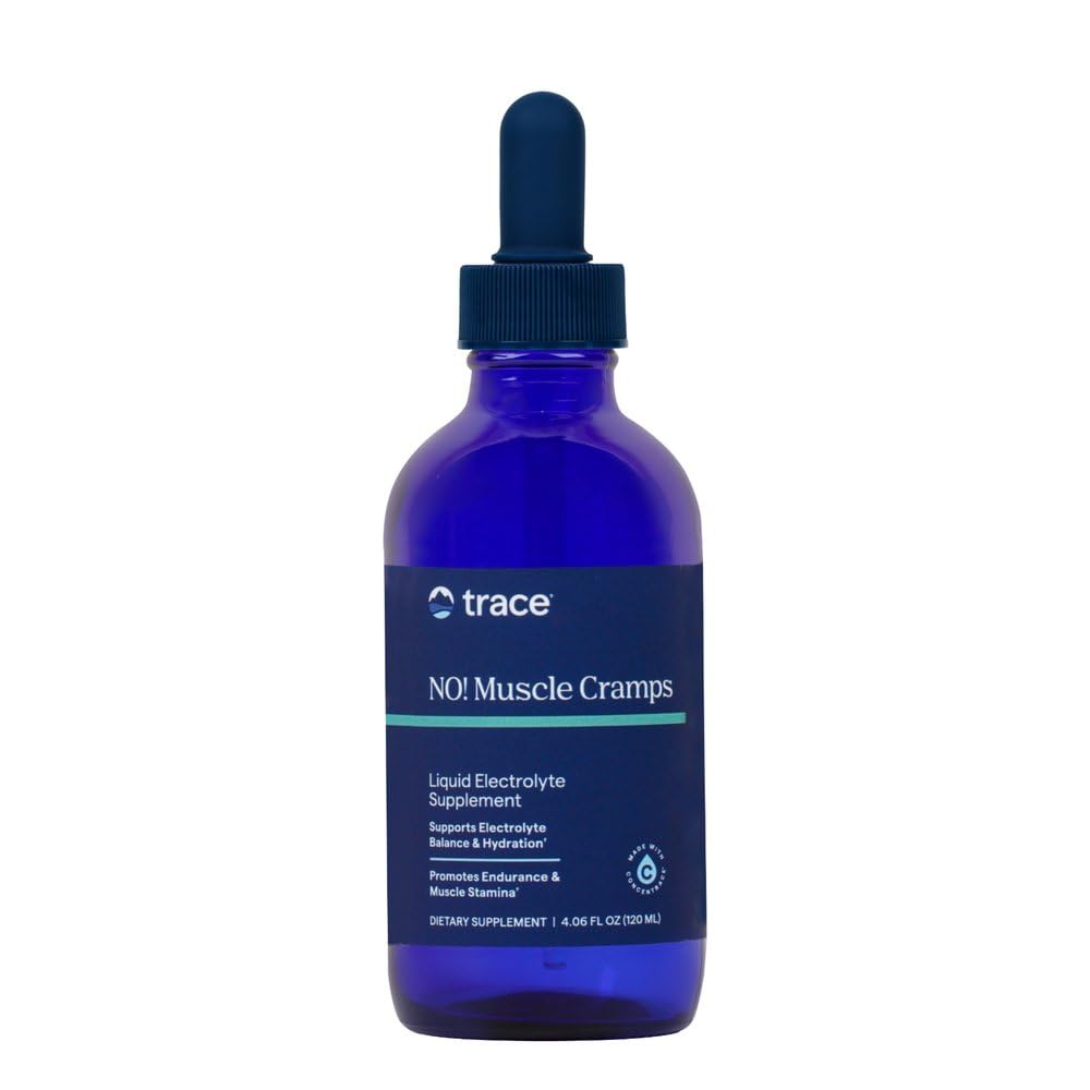 Trace Minerals NO! Spierkrampen - Supplement voor gezonde spierfunctie - vloeibare supplement - elektrolytebalans - duurzaamheid en energie - suikervrije - 4,06 fl oz (60 porties)