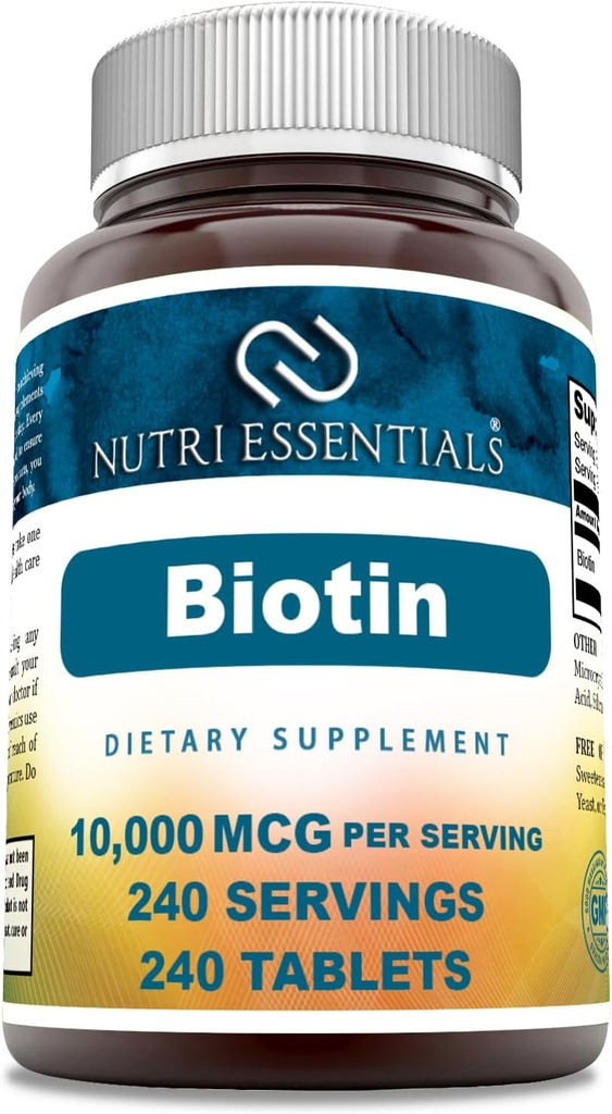 Biotine (Vitamine B7) 10.000 mcg Supplement 