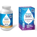 TheraTears 1200mg Omega 3 Supplément pour la nutrition des yeux, Triglycéride de lin biologique Huile de poisson et thérapie des yeux secs gouttes lubrifiantes pour les yeux secs, gouttes oculaires libres de conservation