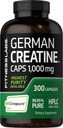 Fitness Labs Allemande Créatine Monohydrate de 1000mg de 300 capsules Supplément pour les femmes et les hommes