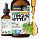 BIO KRAUTER Stingerende Nettle Tinctuur - Nettle Root Extract Liquid - Urinaire Ondersteuning Supplement - Urtica Dioica Natural Extract - Vegan, Sugar & Alcohol Free Drops 2 Fl.Oz.