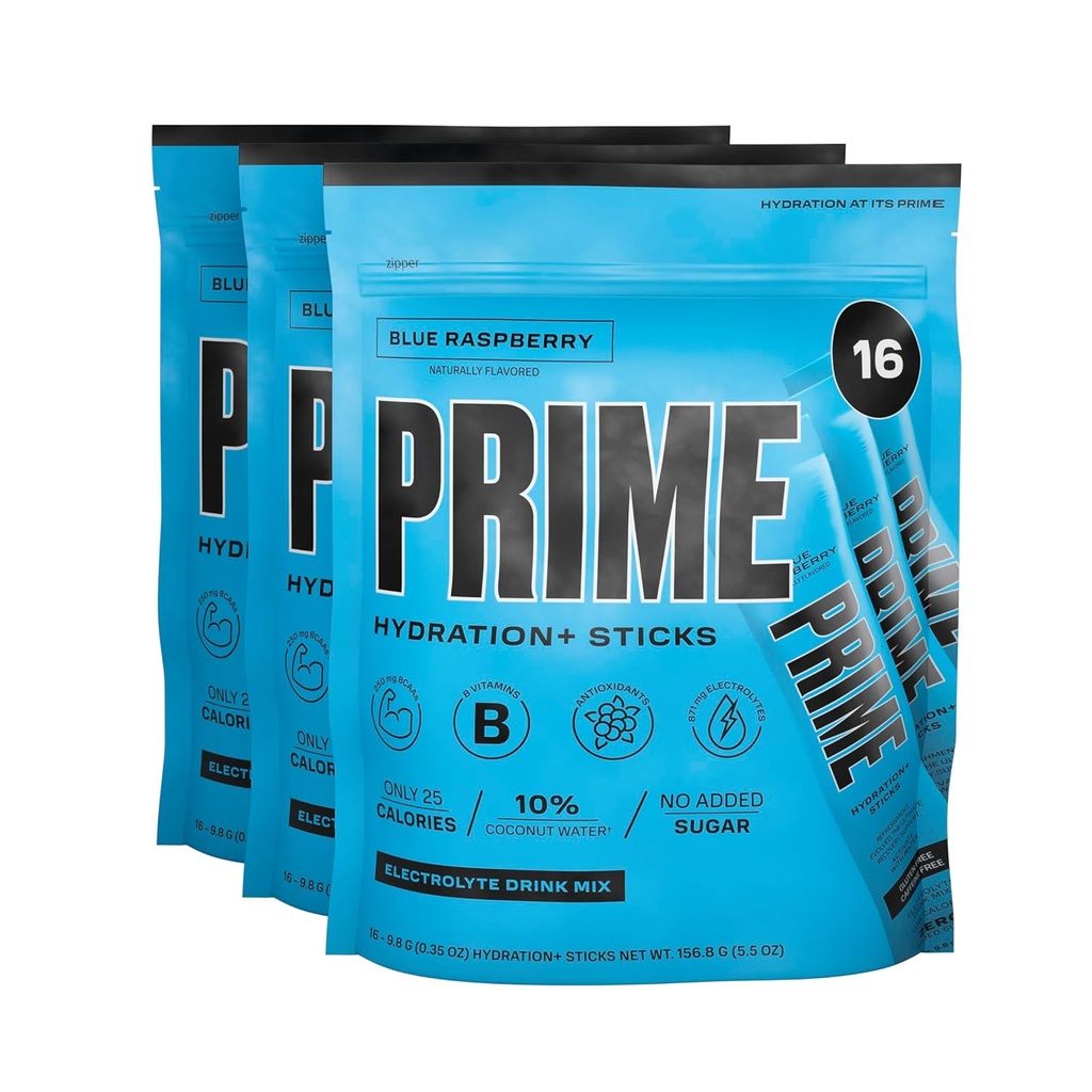 PRIME HYDRATION+ Sticks Blue Raspberry 