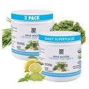 Ja, dat kan je wel! Drink Booster - Biologische Groenen Superfood Powder Drink Mix - 2 Pack met Alfalfa Grass, Tarwegras, Kale, Gerstgras, Lemon Juice Powder - Rijk aan antioxidanten, vitamines en mineralen.