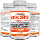 Soutien adrénal et Cortisol Manager - 90 capsules, supplément santé adrénal avec Ashwagandha, racine de réglisse, Rhodiola Rosea, Ginseng, Saint basilic pour la fatigue adrénale pour les femmes et les hommes