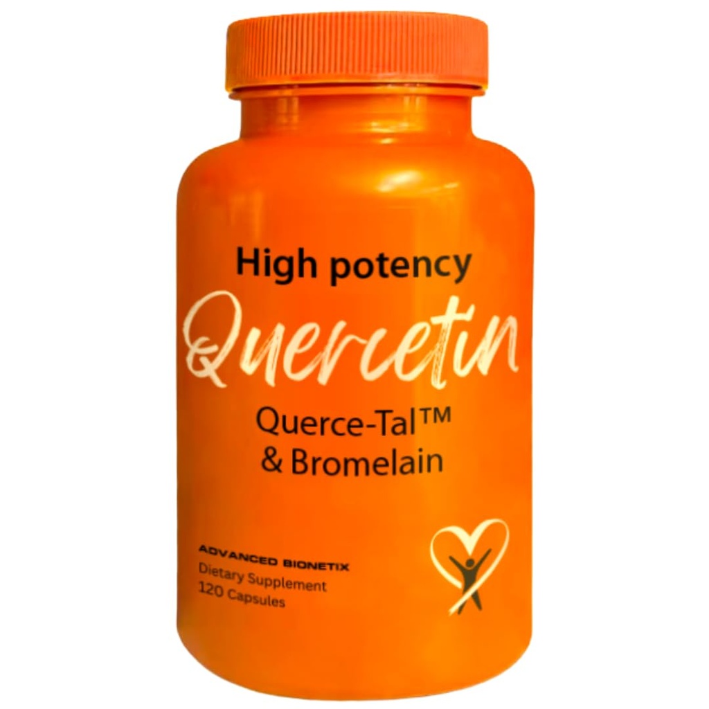 Querce-TalTM Quercetine + Bromelain 120 Veg Capsules Hoge potentie Verbeterde absorptie Biobeschikbaarheid. Ondersteunt Anti-Oxidant, Flare up Events, Heart Immune Health, Packaging mei Vary