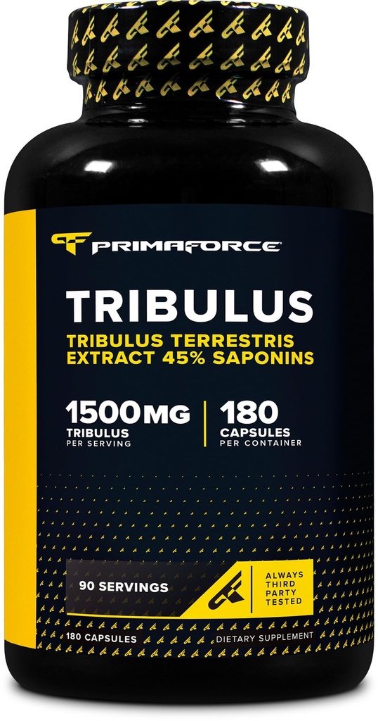 Primaforce Tribulus Terrestris Extract Capsules (180 Capsules) - 90 Serves / 1.500mg Tribulus Per Serving, Herbal Tribulus Supplement voor mannen en vrouwen